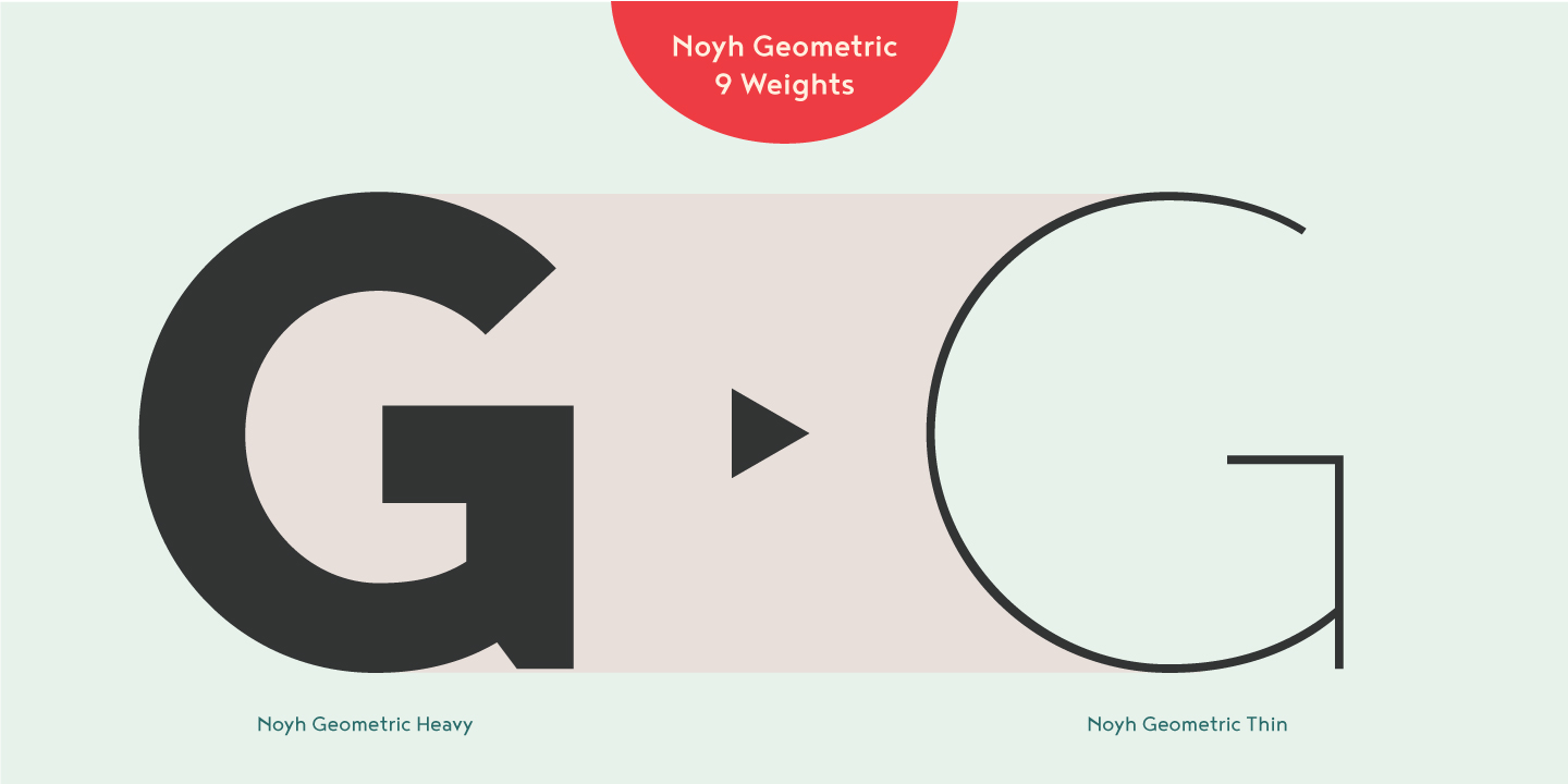 Example font Noyh Geometric #11
